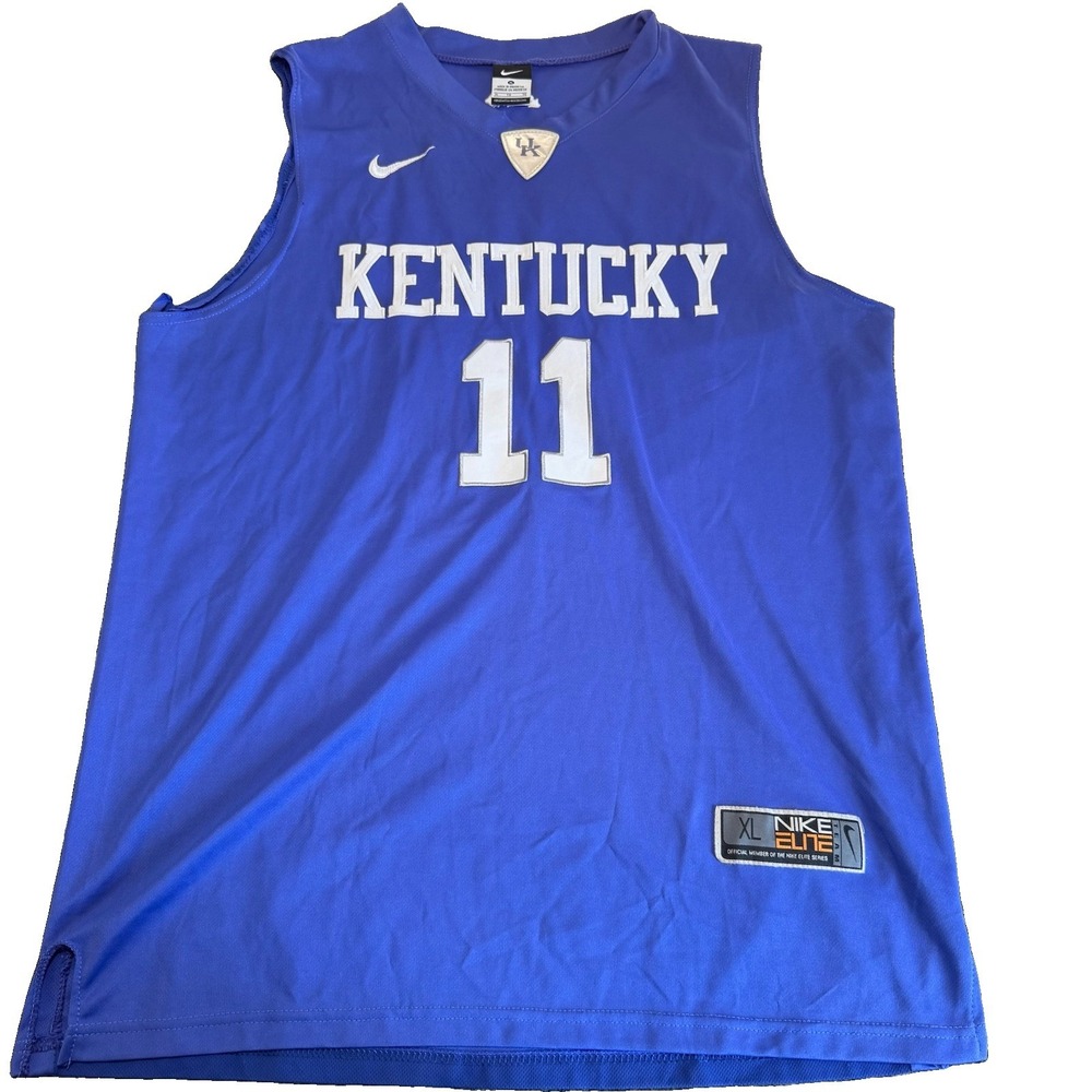 Nike Team Elite Kentucky Wildcats 11 John Wall Basketball Jersey Size XL READ